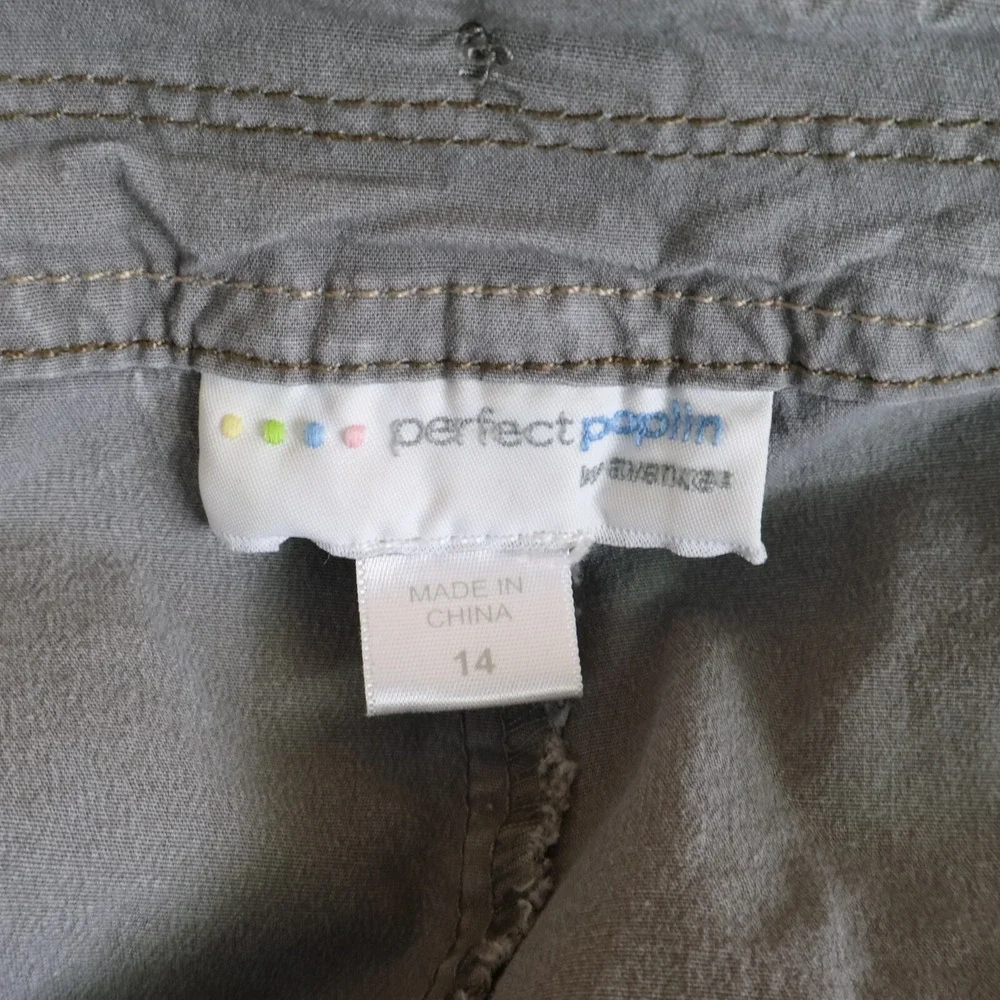 Perfect Poplin by Avenue Short Skort Womens Size‎ 14 Gray Cotton Blend Pockets